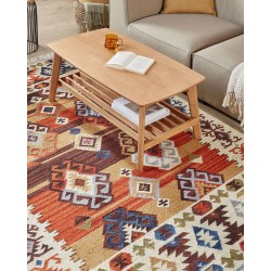 Dywan wełniany kilim 160 x 230 cm wielokolorowy VOSKETAP