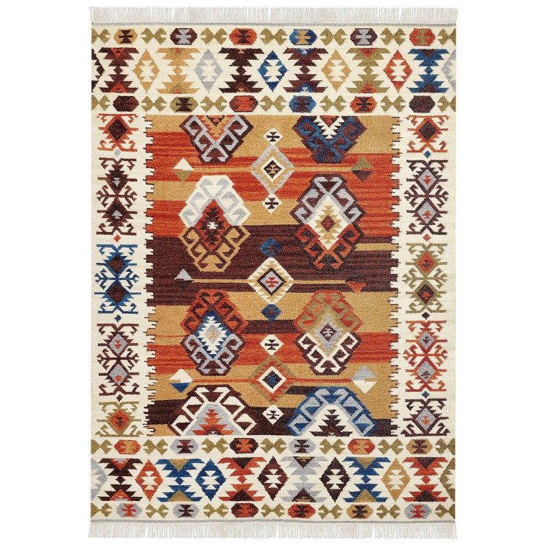 Dywan wełniany kilim 160 x 230 cm wielokolorowy VOSKETAP
