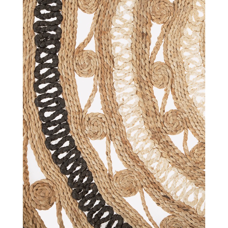 Dywan okrągły z juty ⌀ 140 cm beżowy GOYNE