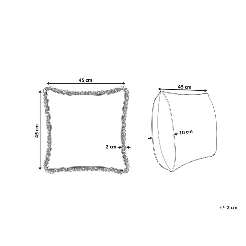 Poduszka dekoracyjna SATIVUS Bawełna 45 x 45 cm Pomarańczowy Wzór kwiatowy