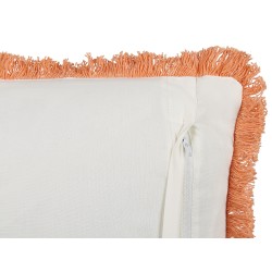 Poduszka dekoracyjna SATIVUS Bawełna 45 x 45 cm Pomarańczowy Wzór kwiatowy