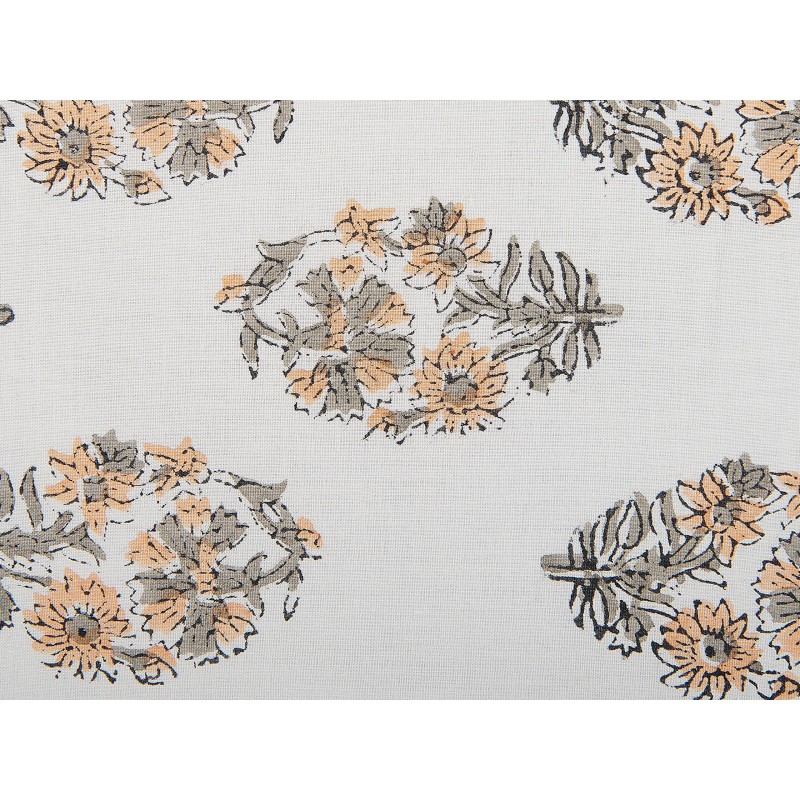 Poduszka dekoracyjna SATIVUS Bawełna 45 x 45 cm Pomarańczowy Wzór kwiatowy