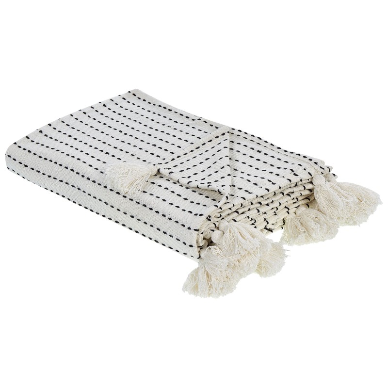 Narzuta na łóżko MODAR Bawełna 200 x 220 cm Złamana biel