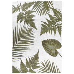 Dywan bawełniany motyw liści 200 x 300 cm zielony BARZAH