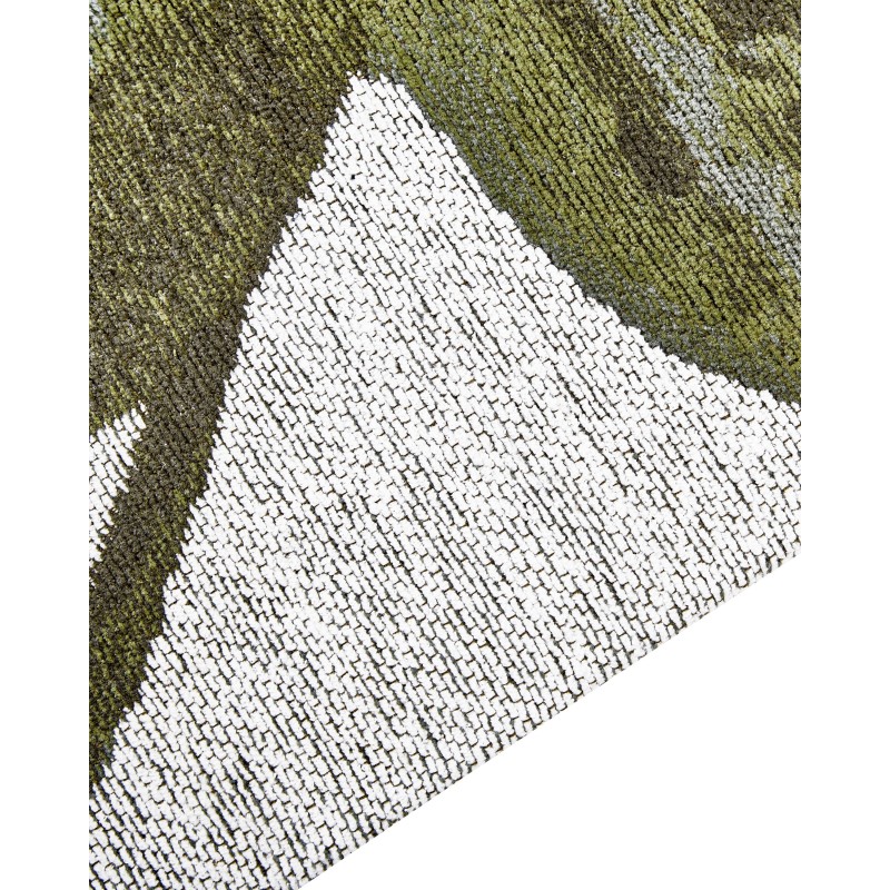 Dywan bawełniany motyw liści 200 x 300 cm zielony BARZAH