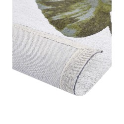 Dywan bawełniany motyw liści 200 x 300 cm zielony BARZAH