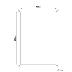 Dywan bawełniany 160 x 230 cm pomarańczowy MUGLA