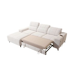 The Ballagio I corner sofa with a sleeping function in Plecionka fabric, Spring 1112 - beauty and functionality in one!