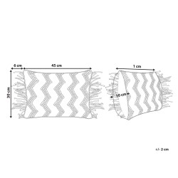 Poduszka dekoracyjna KIRIKKALE Bawełna 30 x 45 cm Szary Wzór geometryczny