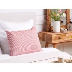 Poduszka dekoracyjna AALITA Bawełna 40 x 60 cm Czerwony W paski