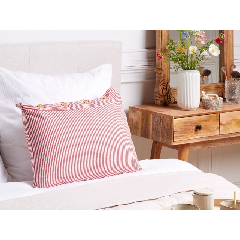 Poduszka dekoracyjna AALITA Bawełna 40 x 60 cm Czerwony W paski