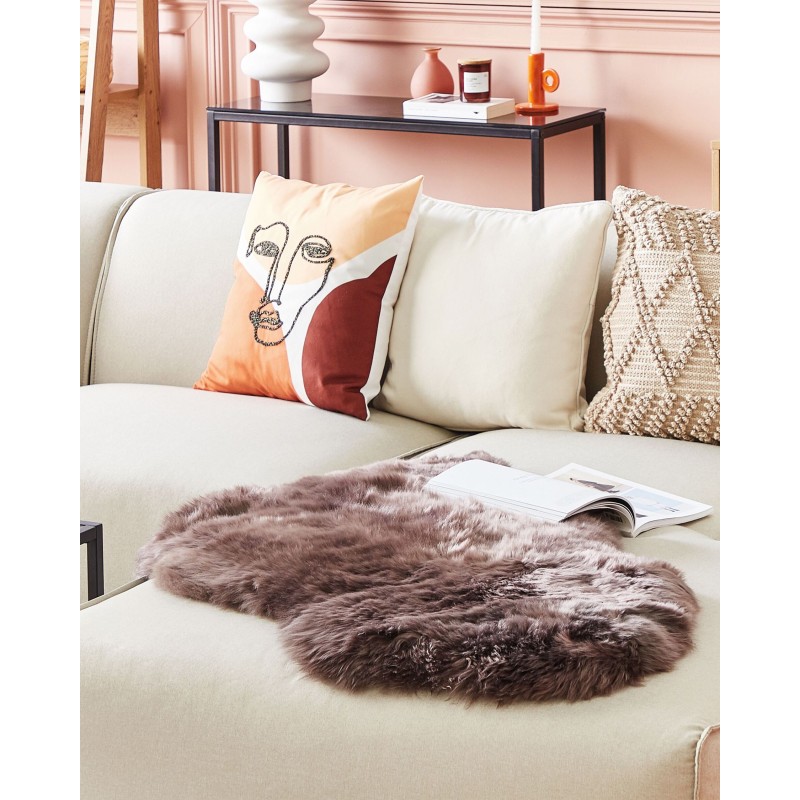 Sztuczna skóra owcza brązowa MUNGO