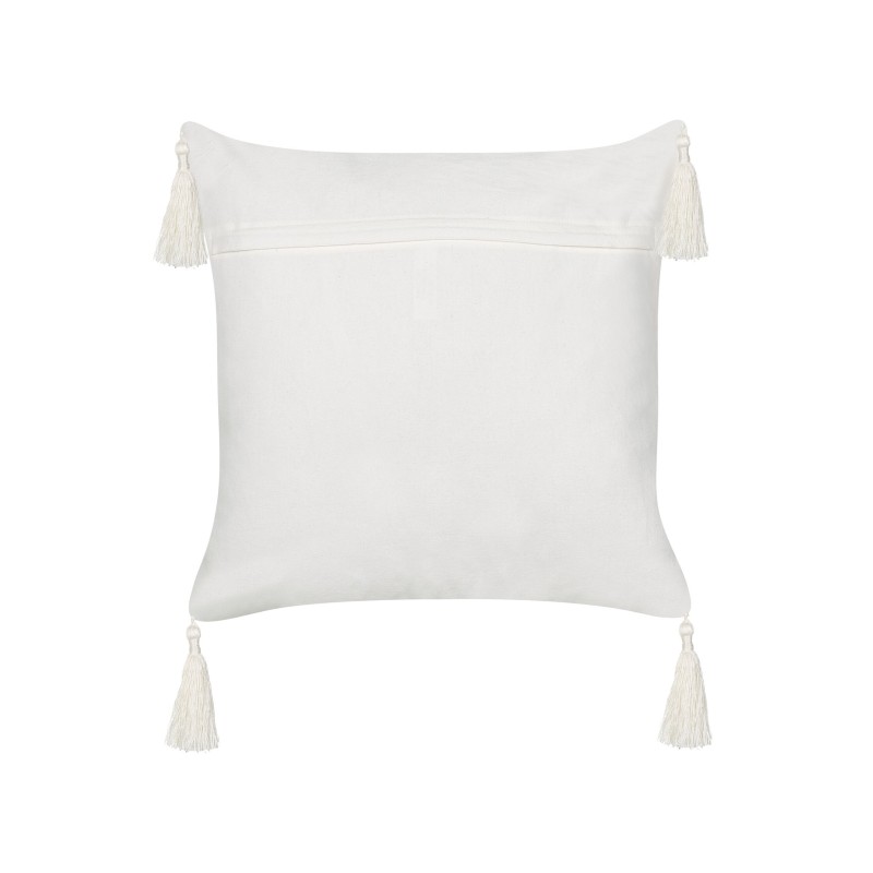 Poduszka dekoracyjna MELOBESIA Bawełna 45 x 45 cm Beżowy Wzór roślinny