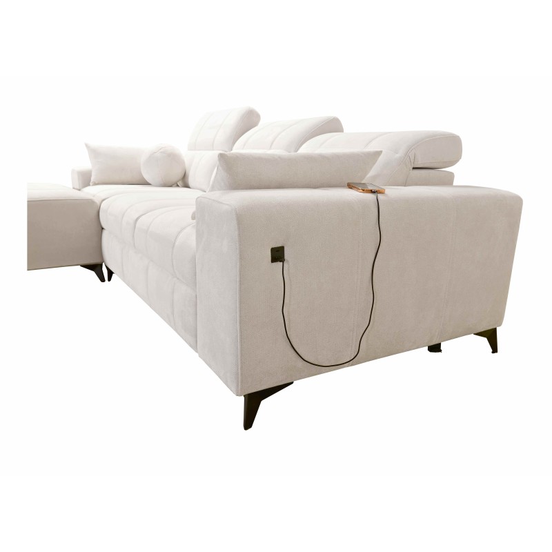 Ecksofa Ballagio I mit Schlaffunktion aus dem Stoff Plecionka, Spring 1110 - Schönheit und Funktionalität in einem!