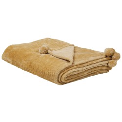 Koc SAITLER 200 x 220 cm Musztardowy