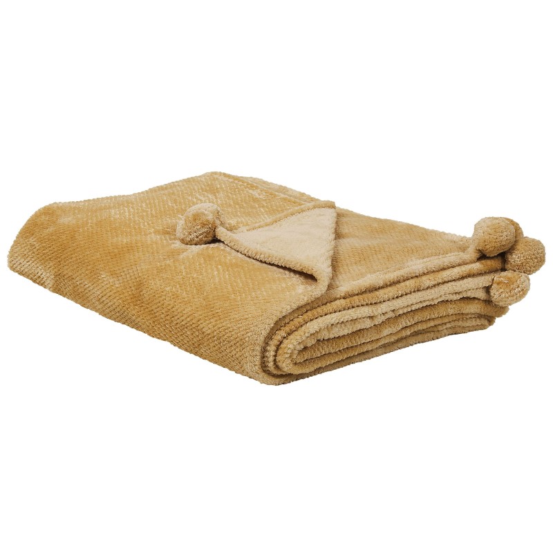 Koc SAITLER 200 x 220 cm Musztardowy