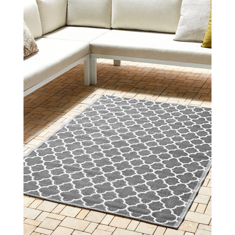 Dywan zewnętrzny 120 x 180 cm szary SURAT