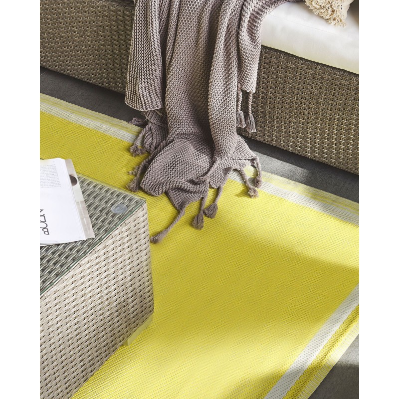 Dywan zewnętrzny 120 x 180 cm żółty ETAWAH