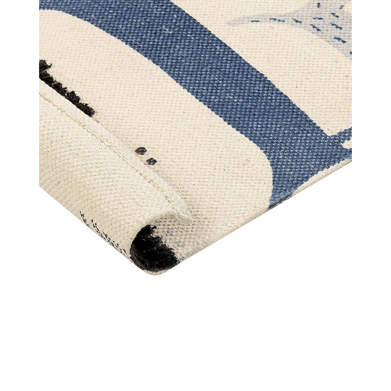 Dywan dziecięcy bawełniany wzór w psy 80 x 150 cm wielokolorowy TEMIAJ