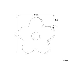 2 bawełniane poduszki dekoracyjne dla dzieci kwiaty 30 x 30 cm fioletowe SORREL