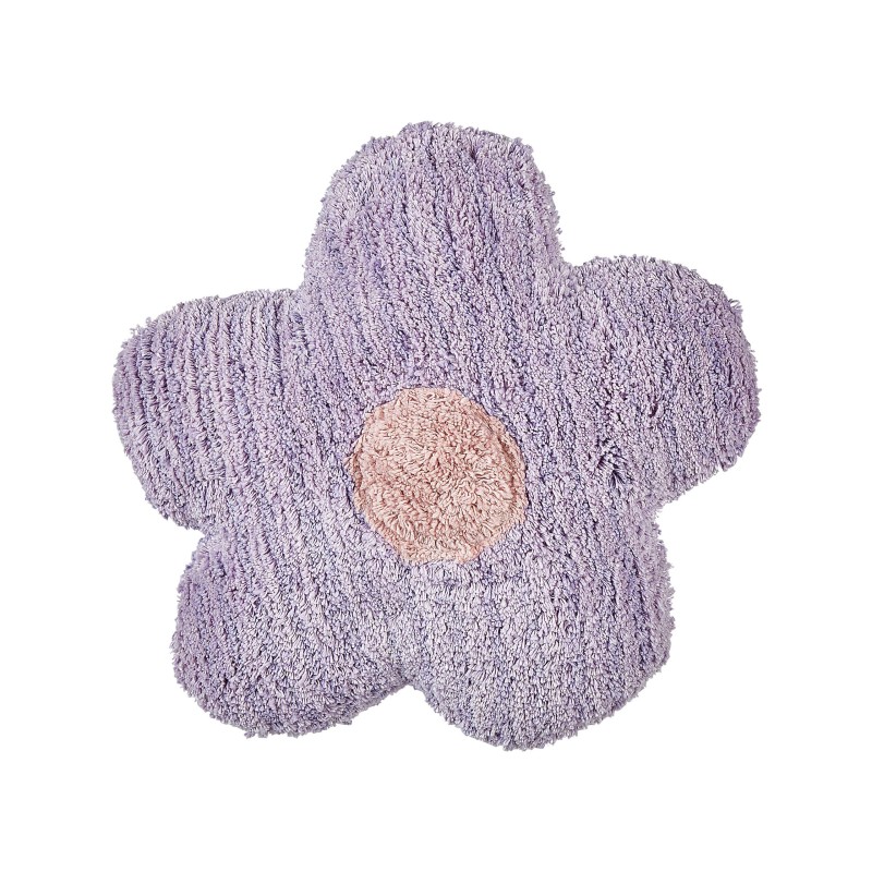 2 bawełniane poduszki dekoracyjne dla dzieci kwiaty 30 x 30 cm fioletowe SORREL