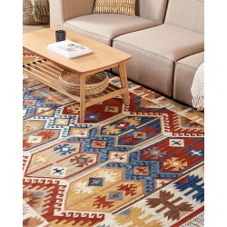 Dywan wełniany kilim 200 x 300 cm wielokolorowy VANASHEN