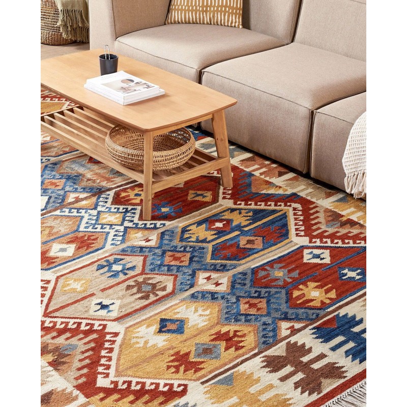 Dywan wełniany kilim 200 x 300 cm wielokolorowy VANASHEN