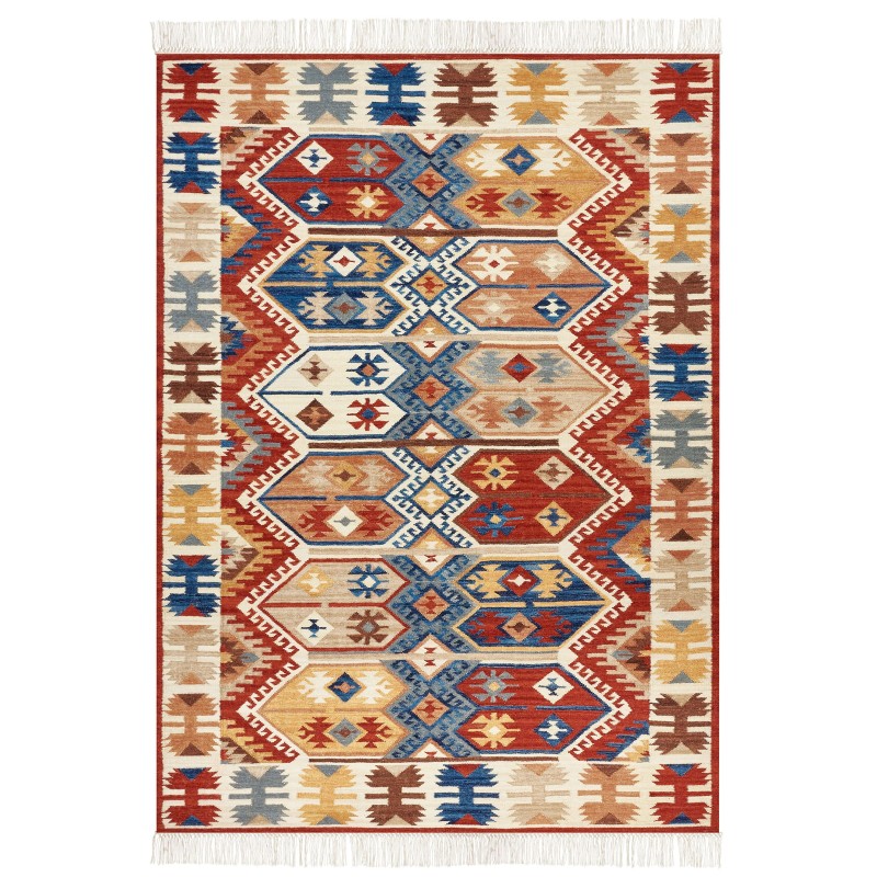 Dywan wełniany kilim 200 x 300 cm wielokolorowy VANASHEN