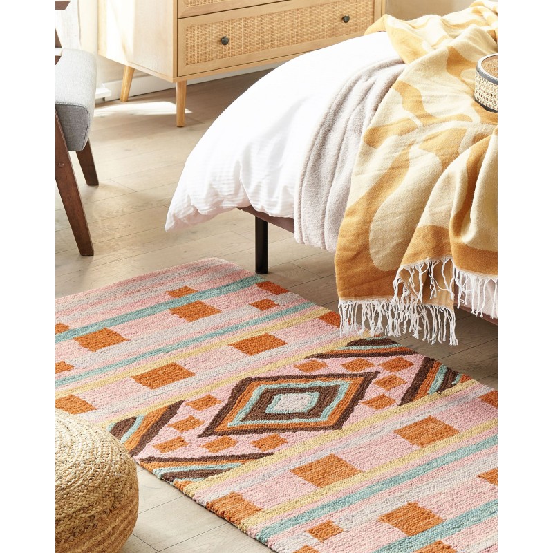 Dywan wełniany 80 x 150 cm wielokolorowy YOMRA