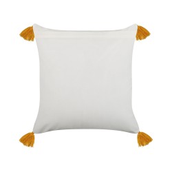 Zestaw 2 poduszek dekoracyjnych BILOBA Bawełna 45 x 45 cm Żółty Wzór kwiatowy