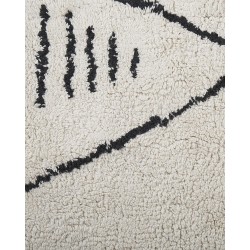 Dywan bawełniany 140 x 200 cm biało-czarny KEBIR