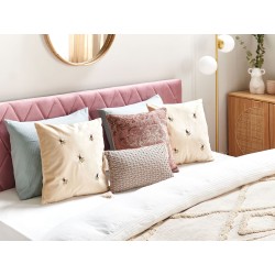 Zestaw 2 poduszek dekoracyjnych TALINUM Welur 45 x 45 cm Beżowy Wzór zwierzęcy