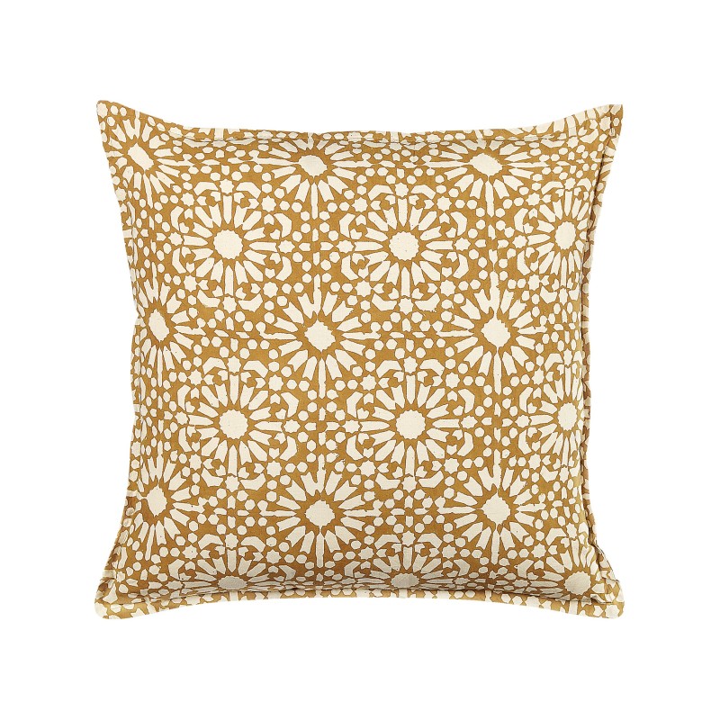 Zestaw 2 poduszek dekoracyjnych CEIBA Bawełna 45 x 45 cm Beżowy Wzór geometryczny