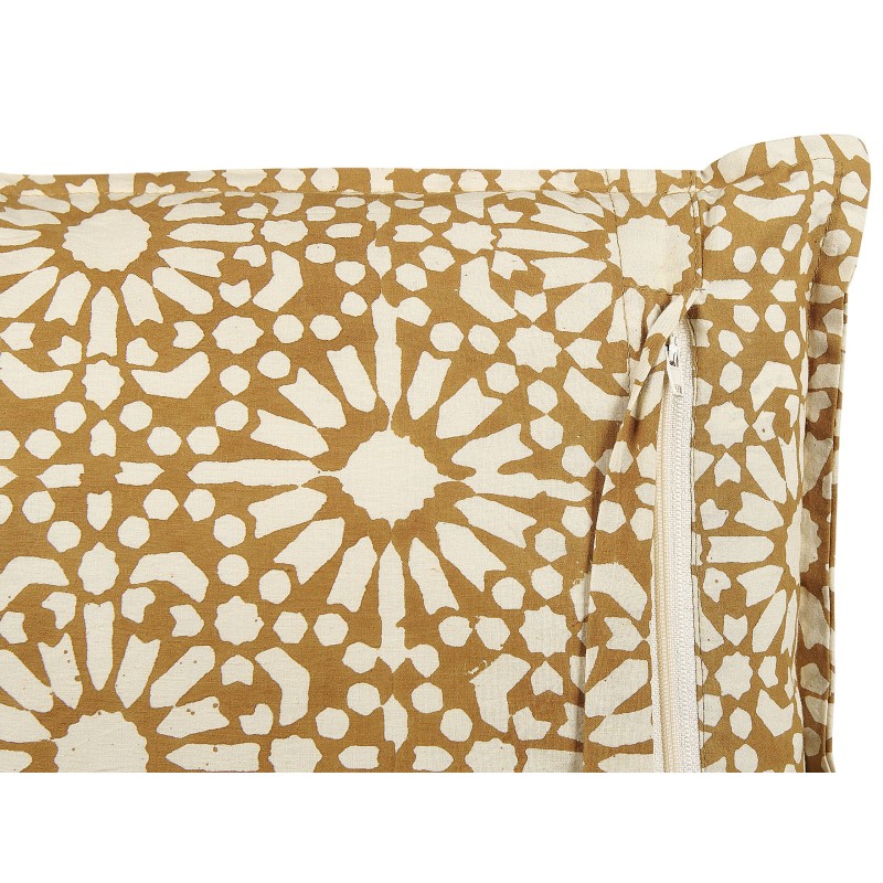 Zestaw 2 poduszek dekoracyjnych CEIBA Bawełna 45 x 45 cm Beżowy Wzór geometryczny