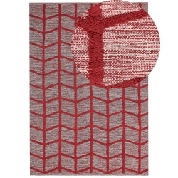 Dywan bawełniany 160 x 230 cm czerwony SIVAS