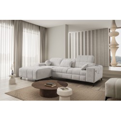 ¡Sofá esquinero Ballagio I con función de cama en tela Plecionka, Spring 1104 - belleza y funcionalidad en uno!