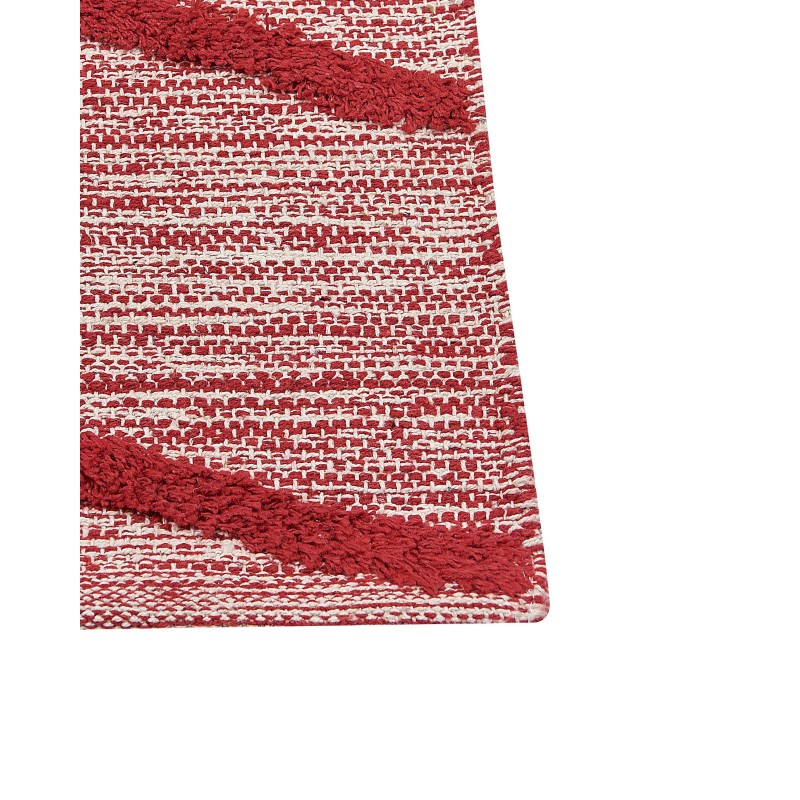 Dywan bawełniany 160 x 230 cm czerwony SIVAS