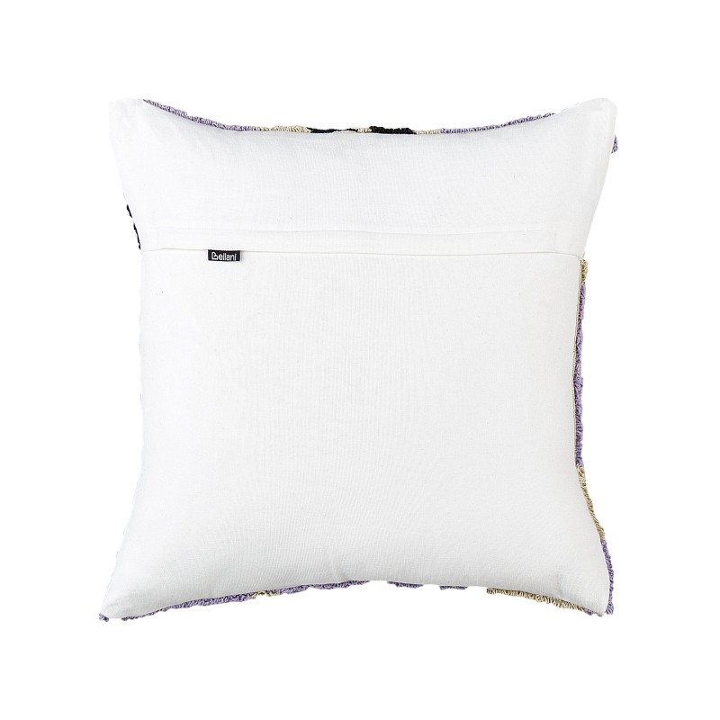 2 poduszki bawełniane dekoracyjne dla dzieci w kwiaty 45 x 45 cm fioletowe SOAPWORT