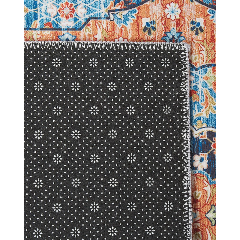 Dywan 70 x 200 cm niebieski z pomarańczowym MIDALAM