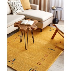 Dywan wełniany gabbeh 140 x 200 cm żółty AKALAN