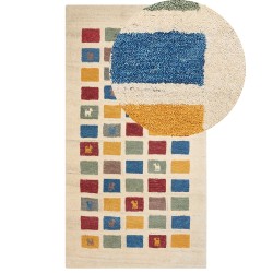 Dywan wełniany gabbeh 80 x 150 wielokolorowy MURATLI
