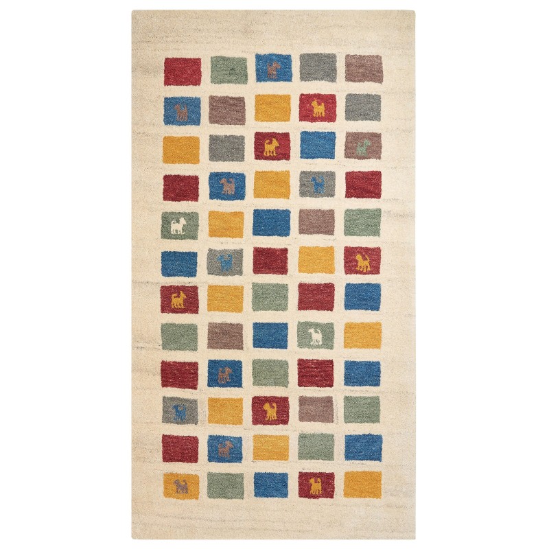 Dywan wełniany gabbeh 80 x 150 wielokolorowy MURATLI