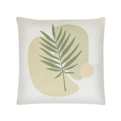 Zestaw 2 poduszek dekoracyjnych MICROSORUM 45 x 45 cm Jasnozielony Wzór roślinny