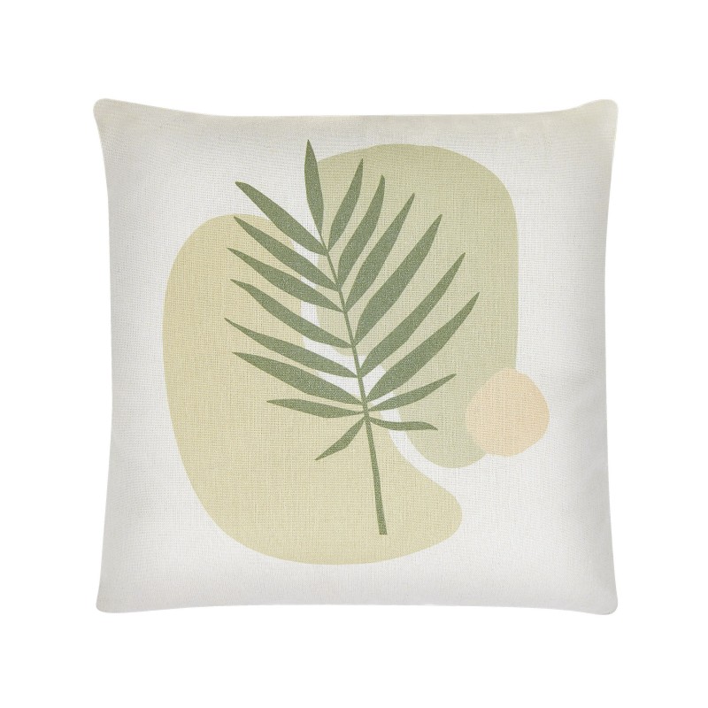 Zestaw 2 poduszek dekoracyjnych MICROSORUM 45 x 45 cm Jasnozielony Wzór roślinny