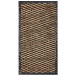 Dywan z juty 80 x 150 cm czarno-beżowy GERCE