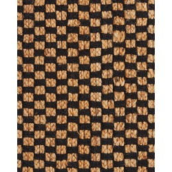 Dywan z juty 80 x 150 cm czarno-beżowy GERCE
