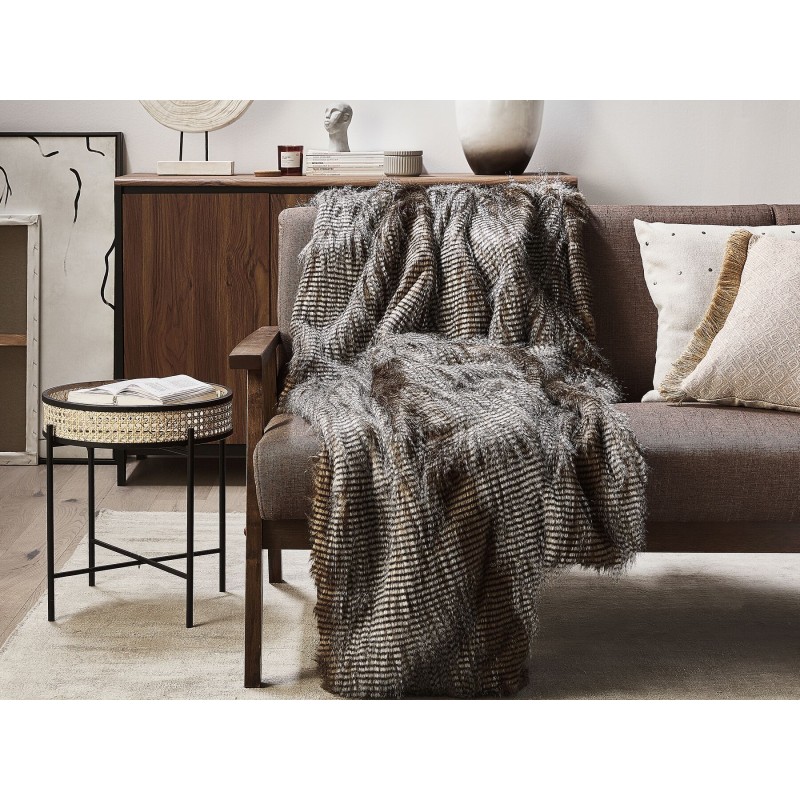 Koc ASDAD 180 x 220 cm Brązowy