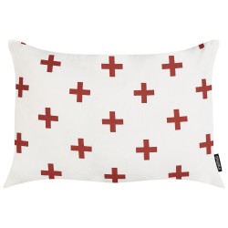 Zestaw 2 poduszek dekoracyjnych VELLEIA Bawełna 50 x 35 cm Biały Wzór geometryczny