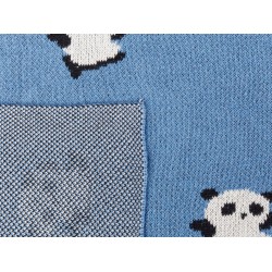 Koc TALOKAN Bawełna 130 x 170 cm Niebieski