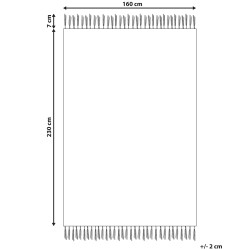 Dywan z juty 160 x 230 cm wielokolorowy NAKKAS